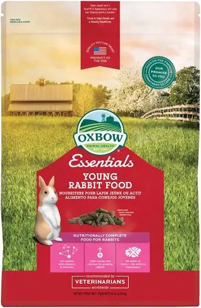 Oxbow Essentials Young Rabbit Food - All 80 Fl Oz (Pack of 1), Multicolor 