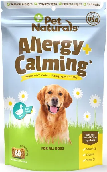 1 Bag- Pet Naturals Allergy Calming &amp; Skin Health Dog Treats-60 count per bag