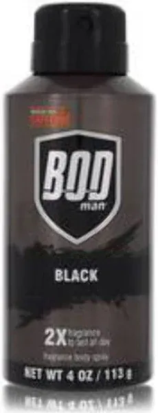 Bod Man Black Cologne By Parfums De Coeur Body Spray 4 oz