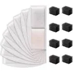 8 Pack Filters &amp; 8 Pack Pre-Filter Sponges for 100oz/3L Automatic Pet Fountai...