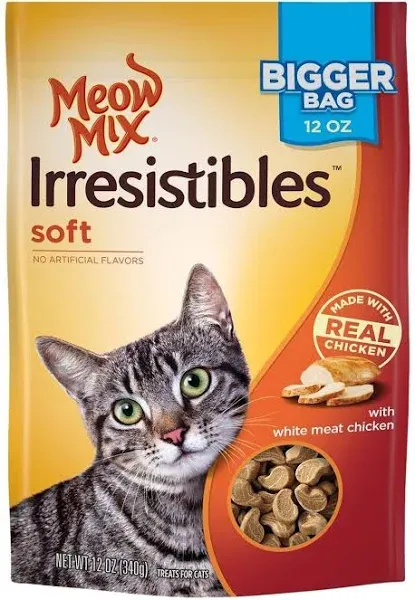 Meow Mix Irresistibles Soft Cat Treats White Meat Chicken