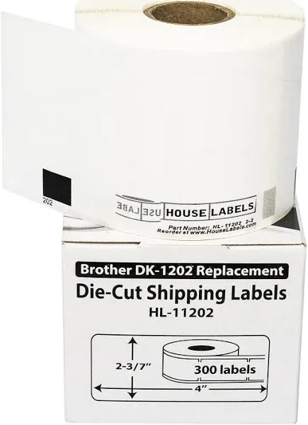 Non-OEM Fits BROTHER DK-1202 Labels (2-3/7" x 4") - (6) Rolls of 300 610395503644 | eBay