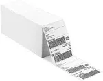 UPS Thermal Labels, 4"" x 6"", 6000 Fanfold Labels (02774006), White