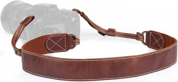  MG1515 Sierra Series Genuine Leather Camera Shoulder or Neck Strap - Brown