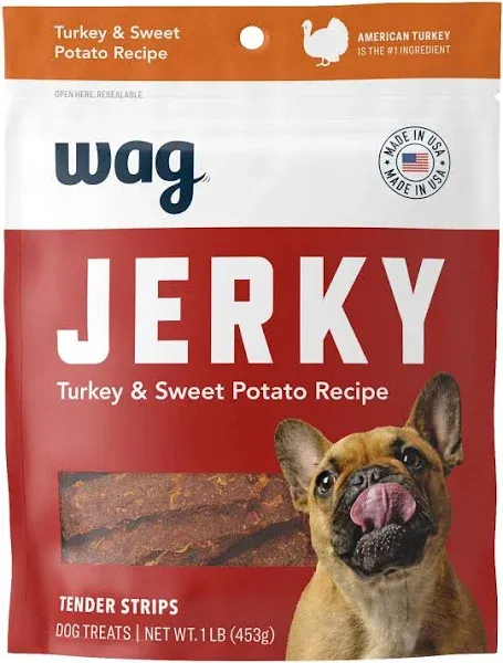 Wag Soft &amp; Tender American Jerky Dog Treats - Beef Recipe ,6 Ounce (Pack of 1)