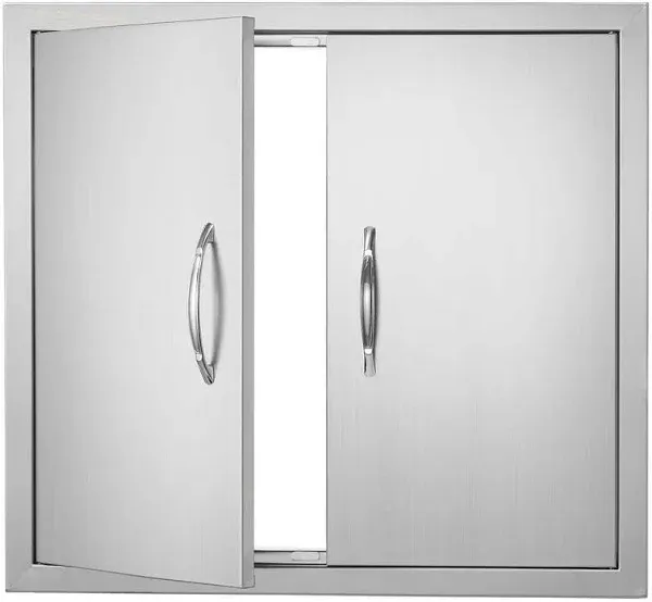 VEVOR BBQ Access Door, 30W x 21H Inch Double Outdoor Kitchen Door, Stainless Ste