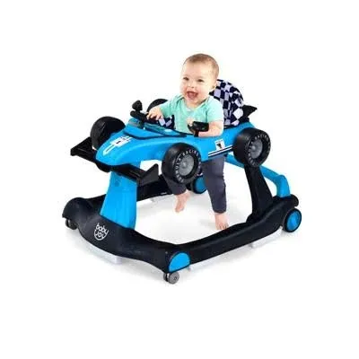 Costway 4-in-1 Baby Walker Foldable Activity Push Walker Adjustable Height Blue