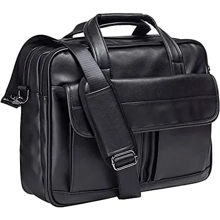 seyfocnia Mens Laptop Leather Messenger Bag Business Briefcase Computer Bag