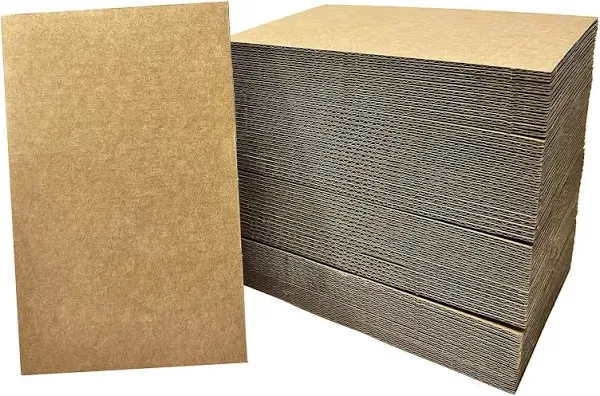 , 50 Pack 6x9 Corrugated Cardboard Sheet Flat Cardboard Pads Inserts, 1/16&#034; T...