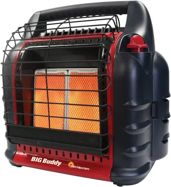 Mr. Heater Portable Propane Heater 18000-BTU Indoor/Outdoor Portable Radiant Propane Heater in Red | F274800