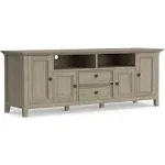 Simpli Home Amherst 72 inch Wide TV Media Stand - Distressed Grey