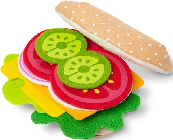 Melissa &amp; Doug Felt Food Sandwich Set 33 Mix&#039; n Match Pieces