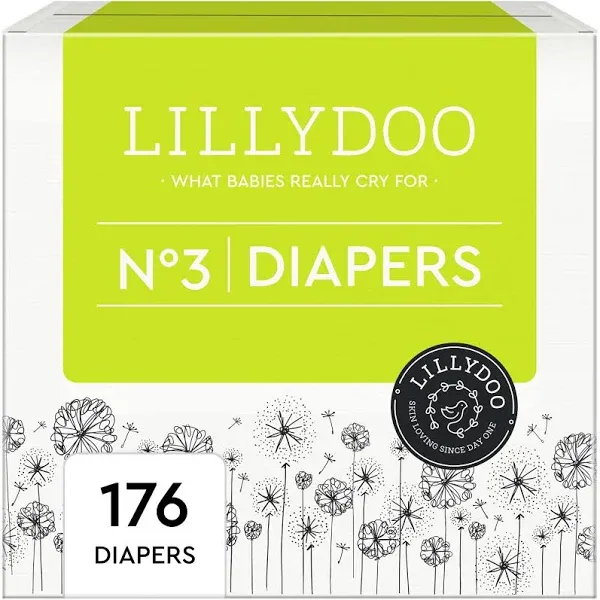 Diapers - Size 3 (13-22 lbs), Monthly Supply (176 Count), Skin-Friendly, Ultr...