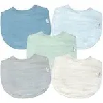 Green Sprouts - 5pk Organic Cotton Muslin Bibs, Blueberry