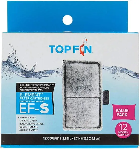 EF-S Element Filter Cartridges (6 Count) for Fish Tank