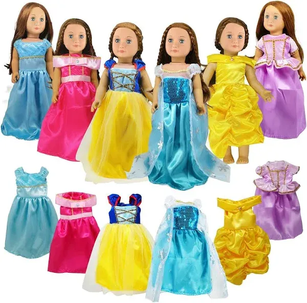 WONDOLL 18 inch Doll Clothes Accessories Different Princess Costume Dress