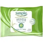 Simple Exfoliating Facial Wipes 25 Count (Pack of 3)