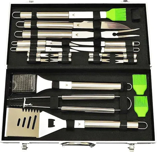 G & F Products 20-Piece Stainless-Steel BBQ Tool Kit