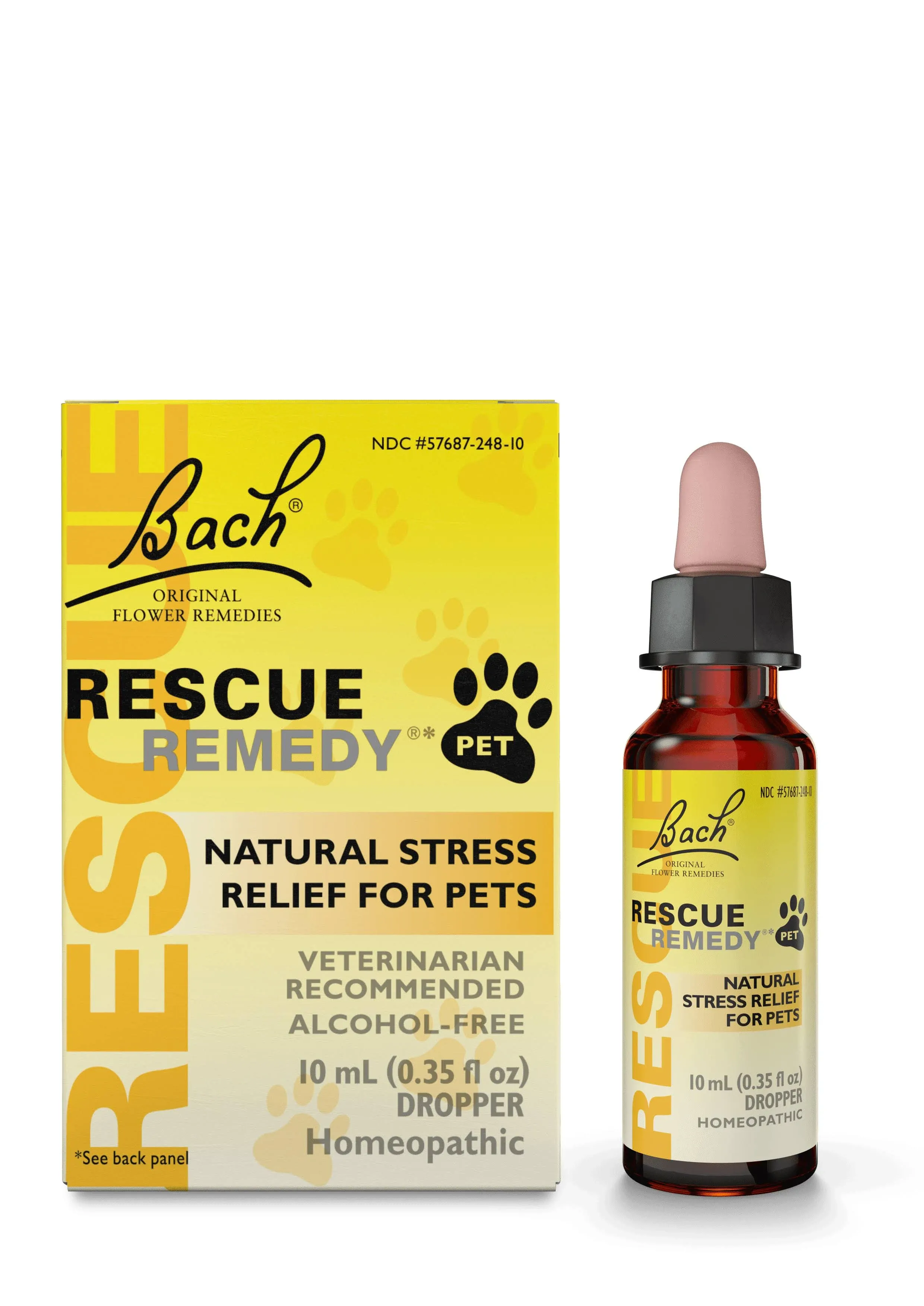 Bach RESCUE REMEDY Pet Dropper, Natural Stress Relief 0.35 fl oz (10mL)