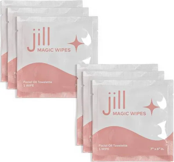 Dermaplaning Pre-Shave Oil Magic Wipes for Women (6 Pack), Smooth, Protect, and Enhance Your Shaving Experience. Use with Jill starter kit, Face Shaver, Eyebrow Razor. Soothes your skin, both before and after shaving