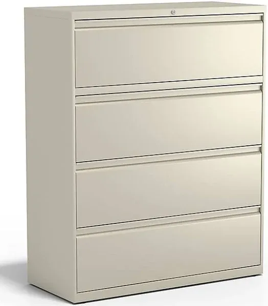 Alera HLF3654BL Lateral File, 4 Legal/letter-size File Drawers, Black, 36" X 18" X 52.5"