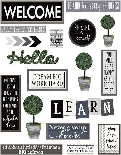 Teacher Created Resources Modern Farmhouse Wall Decor Bulletin Board Set