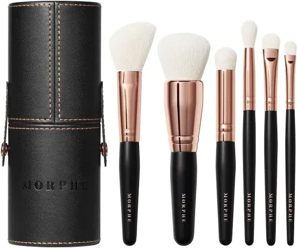 Morphe Rosé Away 6-Piece Travel Brush Set