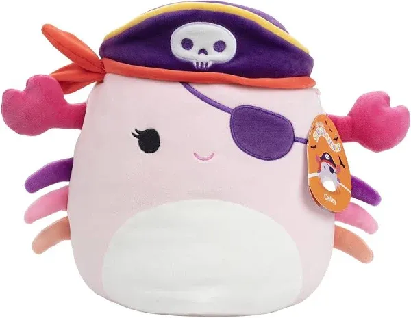 Squishmallows Original 10-Inch Cailey The Pirate Crab - Official Jazwares Halloween Plush - Collectible Soft & Squishy Crab Stuffed Animal Toy