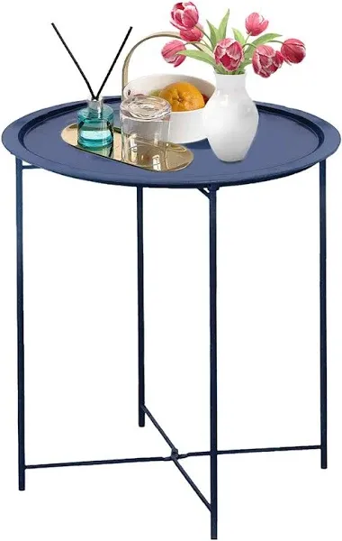 Garden 4 You End Table Outdoor Side Table, Small Patio Table Metal Side Table, Round Folding Side Table, For Outdoor And Living Room