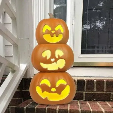 Halloween Pumpkin Lantern-Jack O Lantern- Holiday Pre-Lit Pumpkin Lights-Hallowe