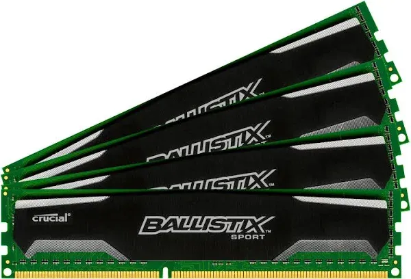 Ballistix Sport 4GB DDR3 1600 (PC3 12800) Desktop Memory Model BLS4G3D1609DS1S00