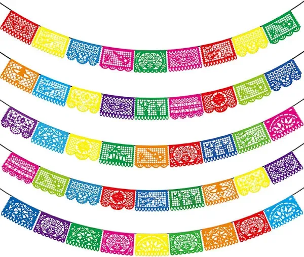 5 PCS Mexican Party Banners, Cinco De Mayo Mexico Decor, Fiesta Party Decoration