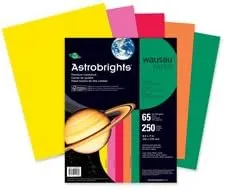 Astrobrights Color Card Stock, Vintage Assortment, Letter (8.5" x 11"), 65 Lb, Pack Of 250