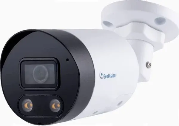 Geovision GV-TBL8804 8MP H.265 Super Low Lux WDR Pro Full Color Warm LED IR Bullet IP Camera, AI deep Learning