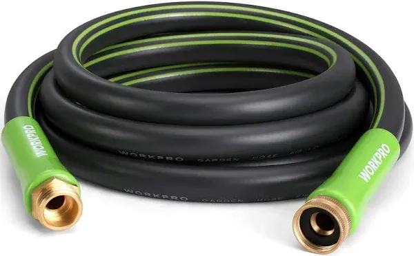 WorkPro 5/8 in x 10 ft Garden Hose, Heavy Duty, Flexible, Lightweight Water Hose ...