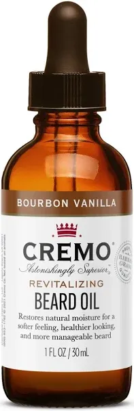 Cremo Beard Oil Bourbon Vanilla 1oz