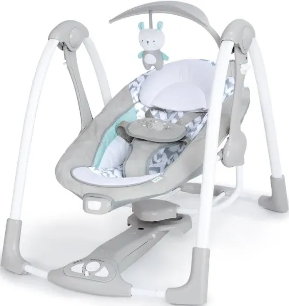 Ingenuity ConvertMe 2-in-1 Compact Portable Baby Swing 2 Infant Seat - Swell