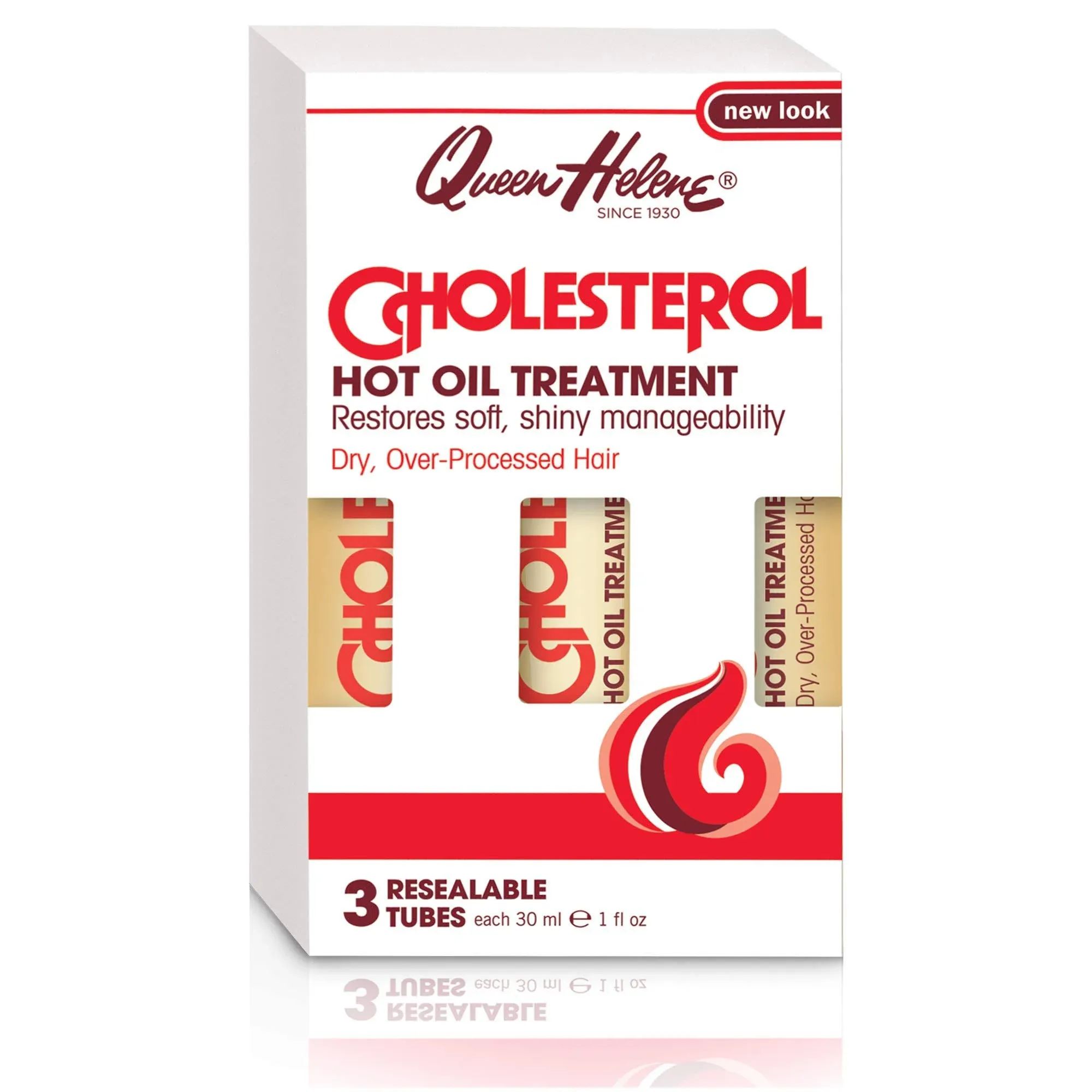 Queen Helene Cholesterol Hot Oil Treatment 3 Count - 1 Ounce Tubes (30ml) (Pack of 3)