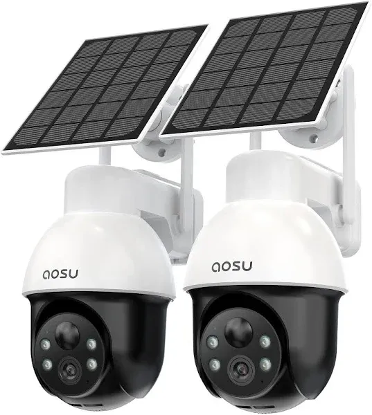 AOSU 3K/5MP Solar Security Cameras System Wireless Outdoor, Battery Powered... 