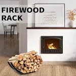 Curved Firewood Rack Firewood Holder: Heavy Duty Curved Wood Rack Outdoor - F...