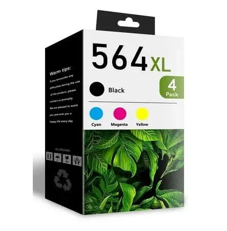 564XL High Yield Ink Cartridges 4-Pack