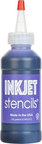 Ink Jet Refill Stencil Ink Compatible for Stencils Printer Ink (Violet, 4-Oz Bottle)