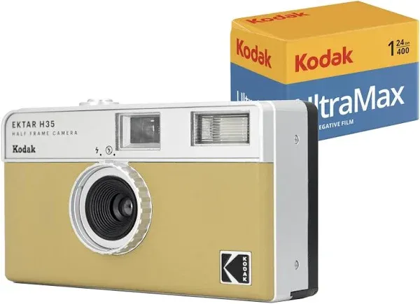 Kodak Ektar H35 Half Frame Film Camera (Sand, Bundle with 24EXP film)