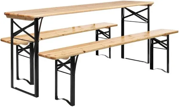 Outdoor Folding Picnic Table Bench Set