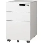 DEVAISE 3-Drawer Mobile File Cabinet with Smart Lock, Pre-Assembled Steel Pedest