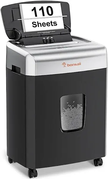 Bonsaii BS-233B 110-Sheet Auto- Feed Micro-Cut Shredder