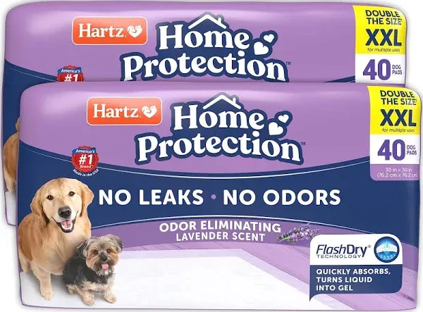 Hartz Home Protection Lavender Scent Odor Eliminating Dog Pads