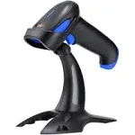 Tera Barcode Scanner Wireless 1D 2D QR with Stand: Battery Level Indicator 3 in 1 Works with Bluetooth 2.4G Wireless USB Wired Handheld Bar Code