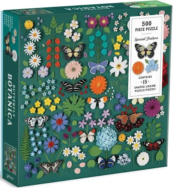 Galison Butterfly Botanica 500 Piece Puzzle