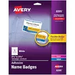 Avery Adhesive Name Badges, 2-1/3" x 3-3/8", 160 Badges (8395)